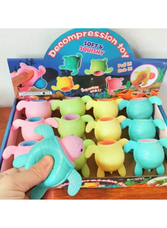 ألعاب سلحفاة مضحكة عالية الجودة، لعبة ناعمة ومتينة لتخفيف الضغط، ألعاب مضادة للإجهاد للأطفال والكبار"أصفر" - Image 3